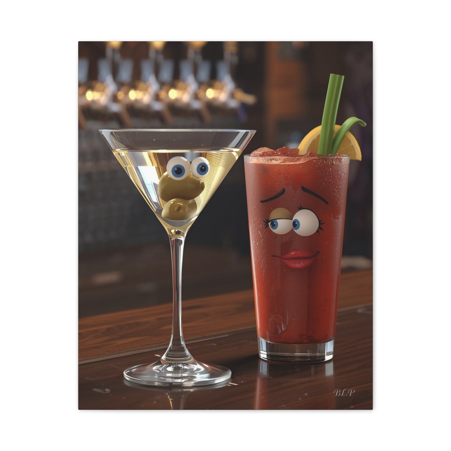 Couple of Drinks - Canvas Stretched, 0.75" - 2026 Wall Art - Creative