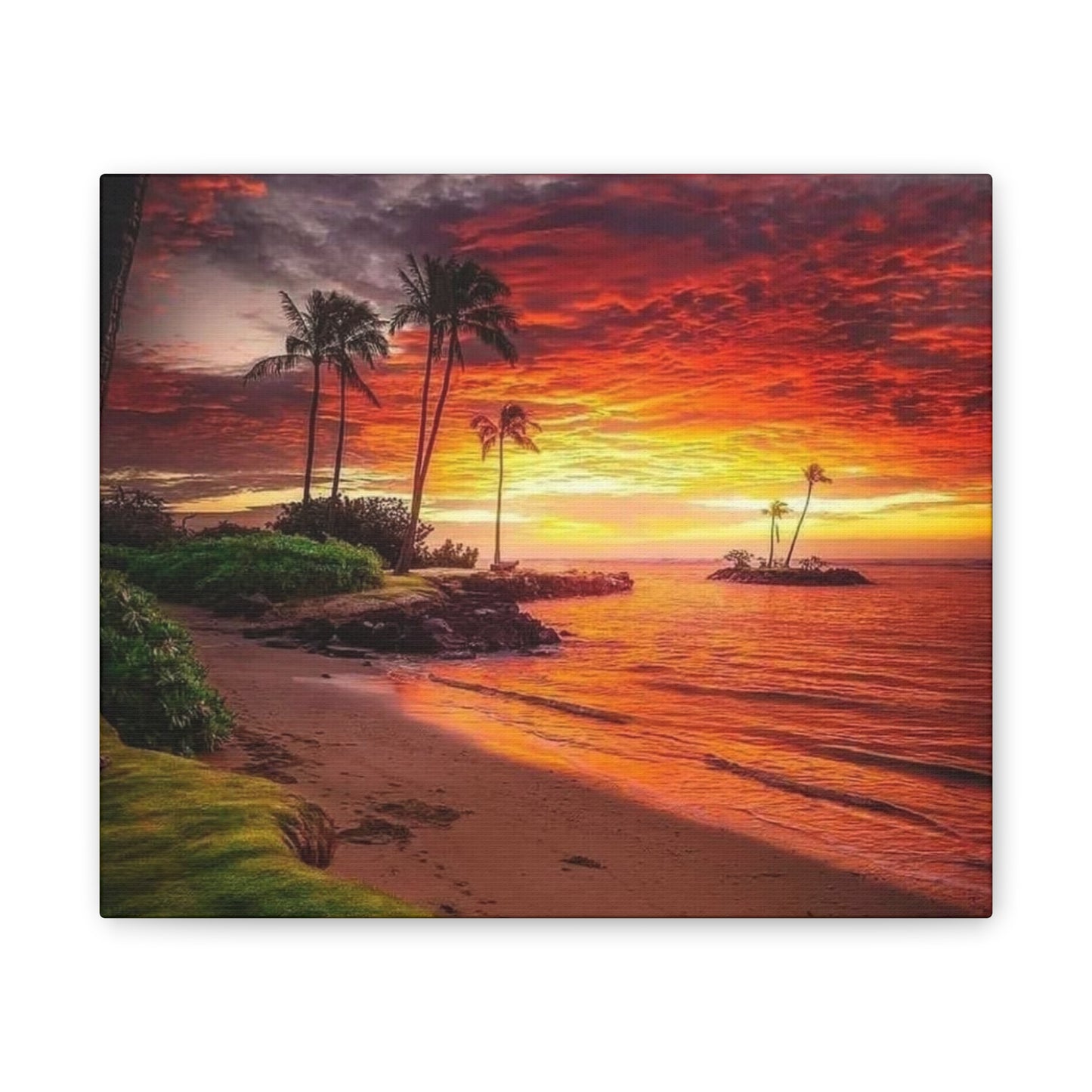 Sunset Island - Canvas Stretched, 0.75"