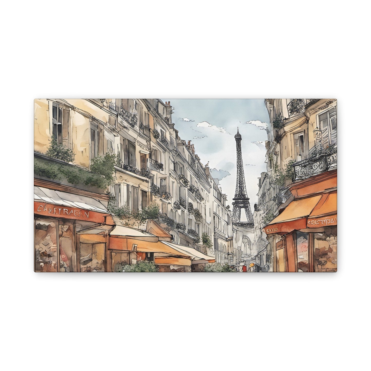 Paris Street - Canvas Stretched, 0.75"