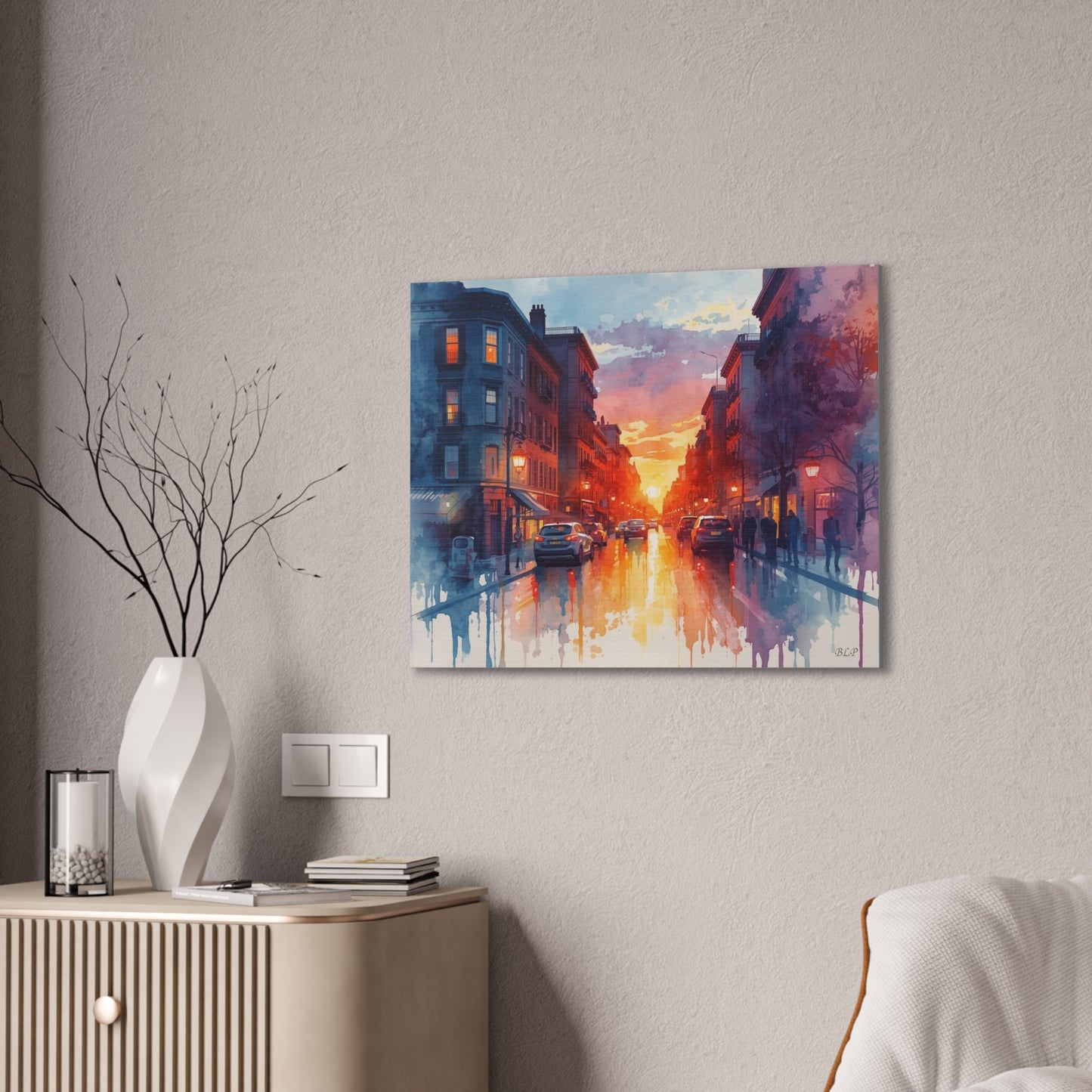 City Street - Canvas Stretched, 0.75" - 2026 Wall Art - Places