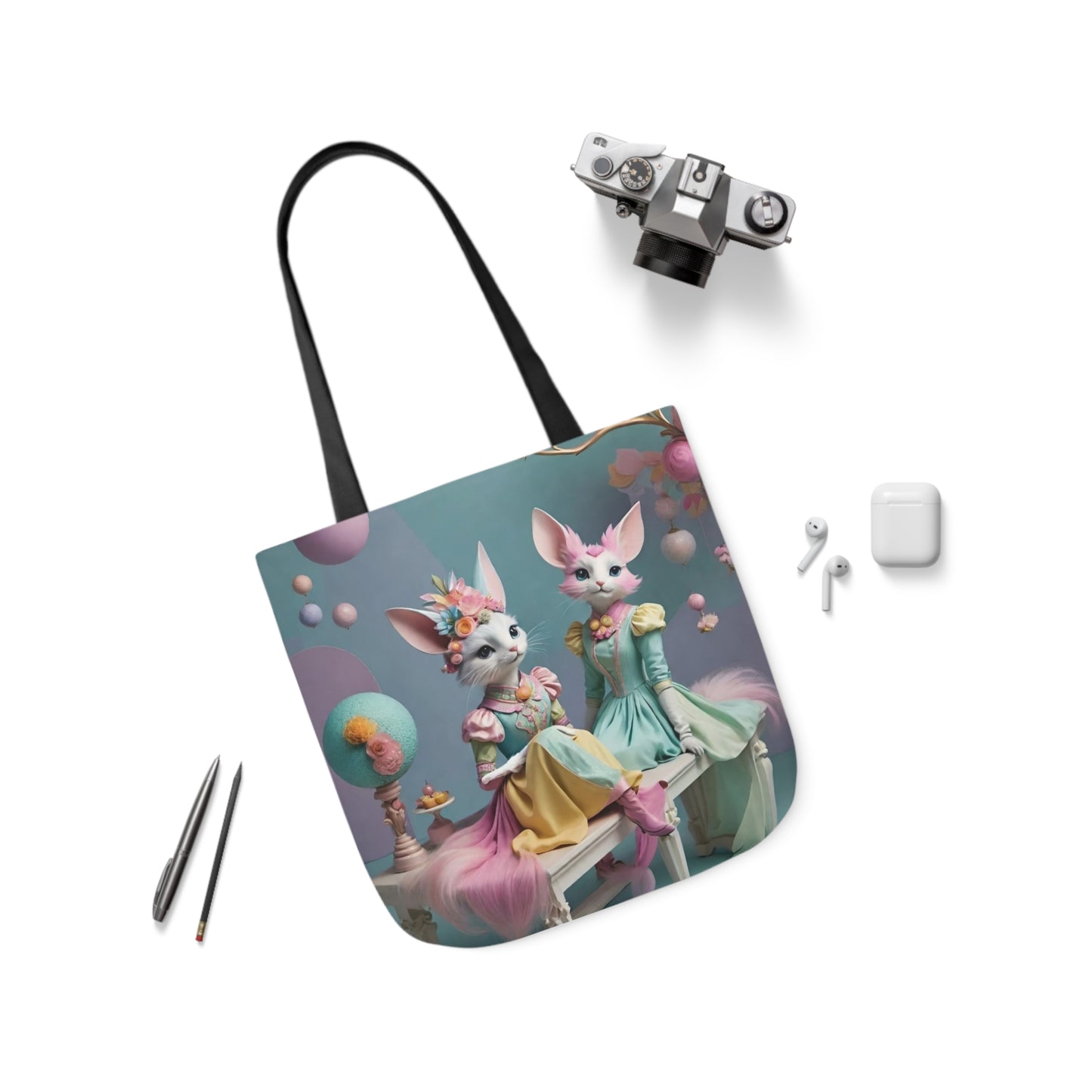 Birthday Party - Canvas Tote Bag, 5-Color Straps Easter