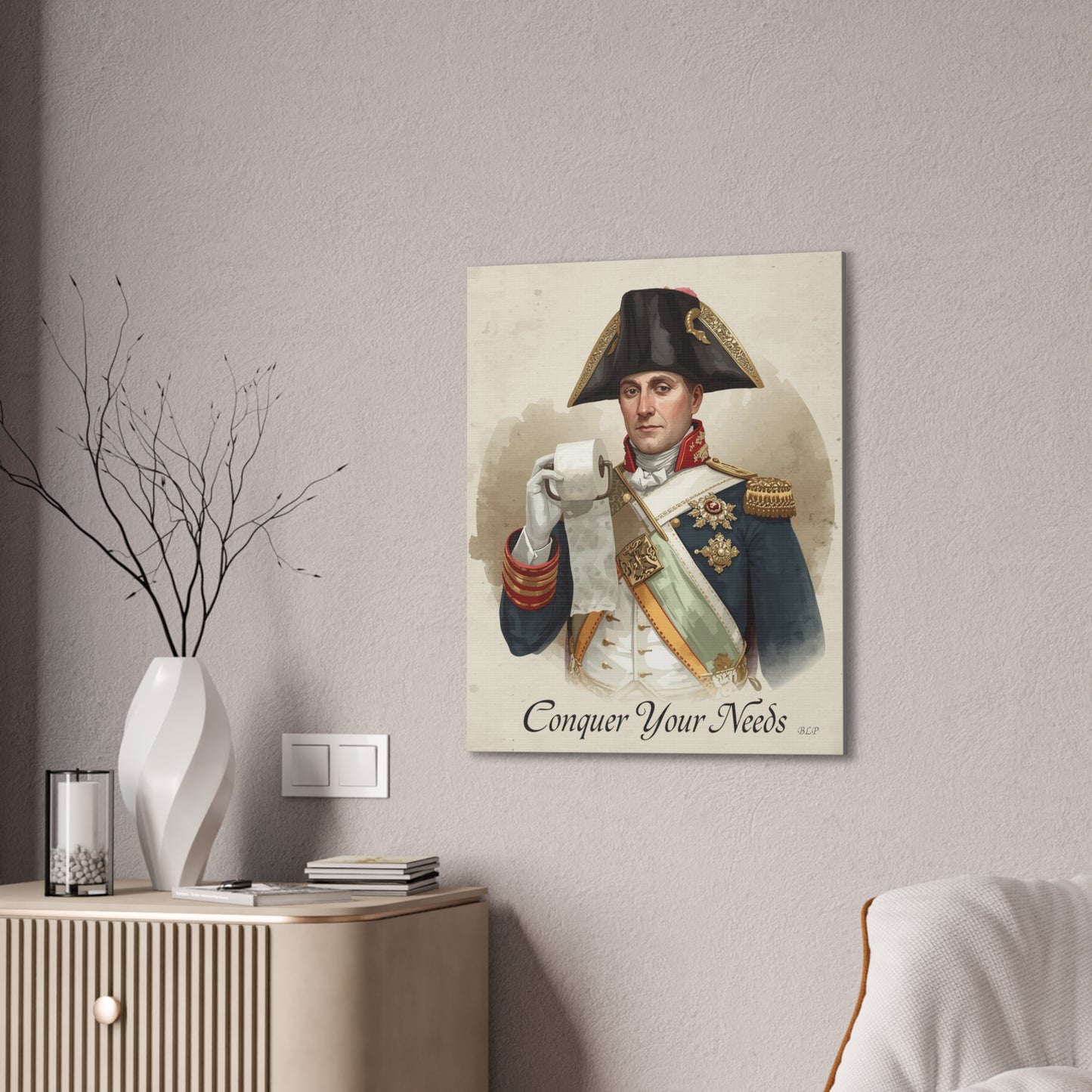 Napoleon - Canvas Stretched, 0.75" - 2026 Wall Art - Bathroom Humor