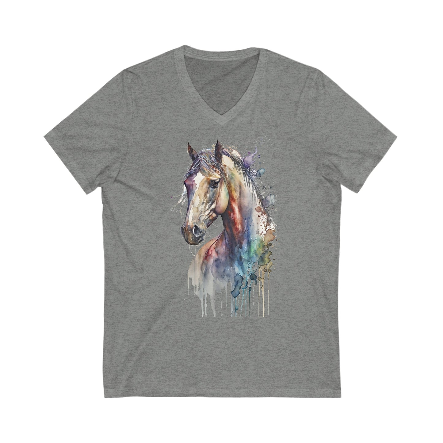 Painted Horse - Unisex Jersey Short Sleeve V-Neck T-Shirts