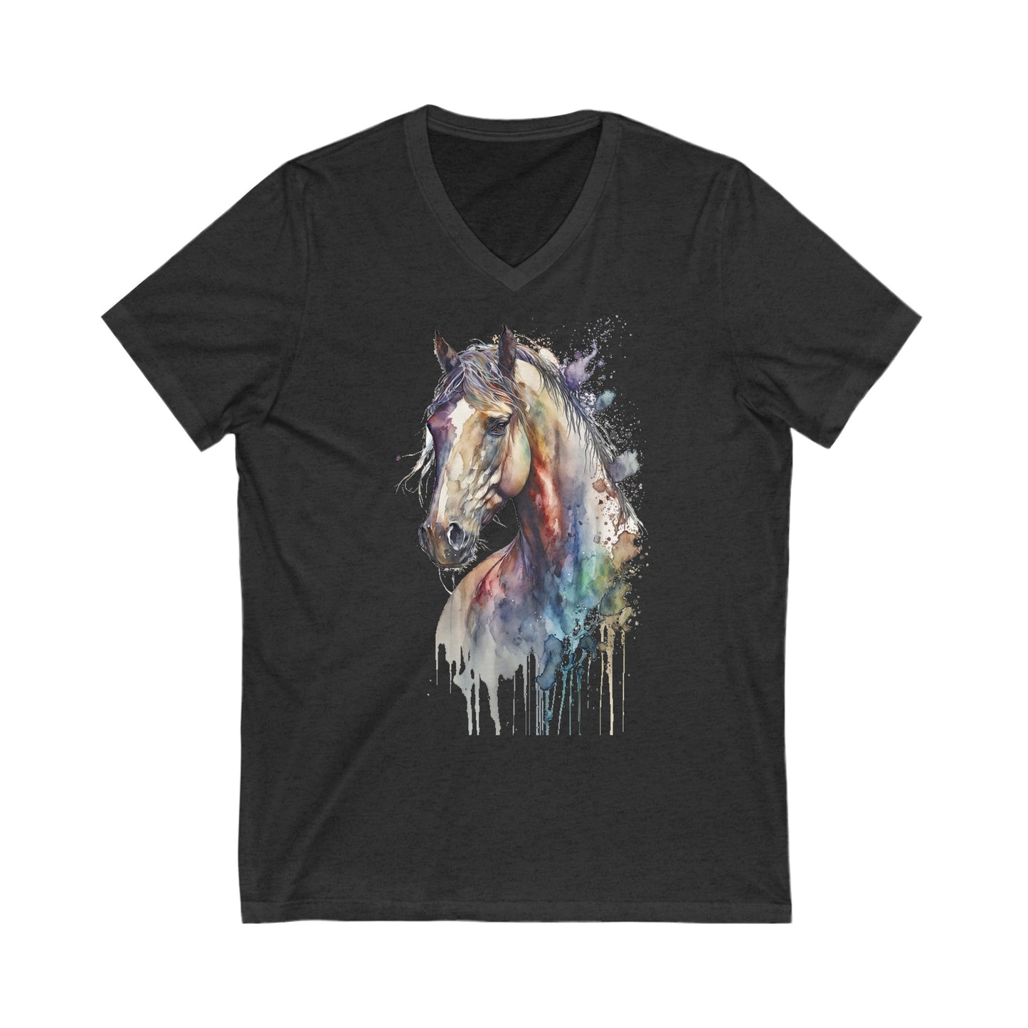 Painted Horse - Unisex Jersey Short Sleeve V-Neck T-Shirts