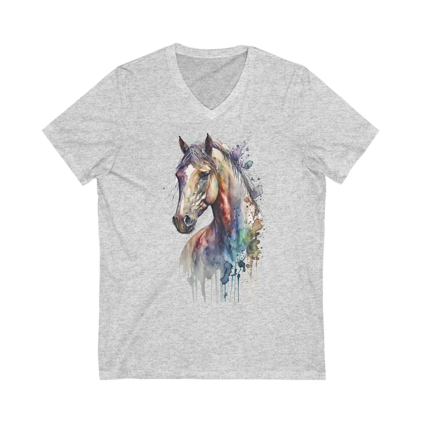 Painted Horse - Unisex Jersey Short Sleeve V-Neck T-Shirts