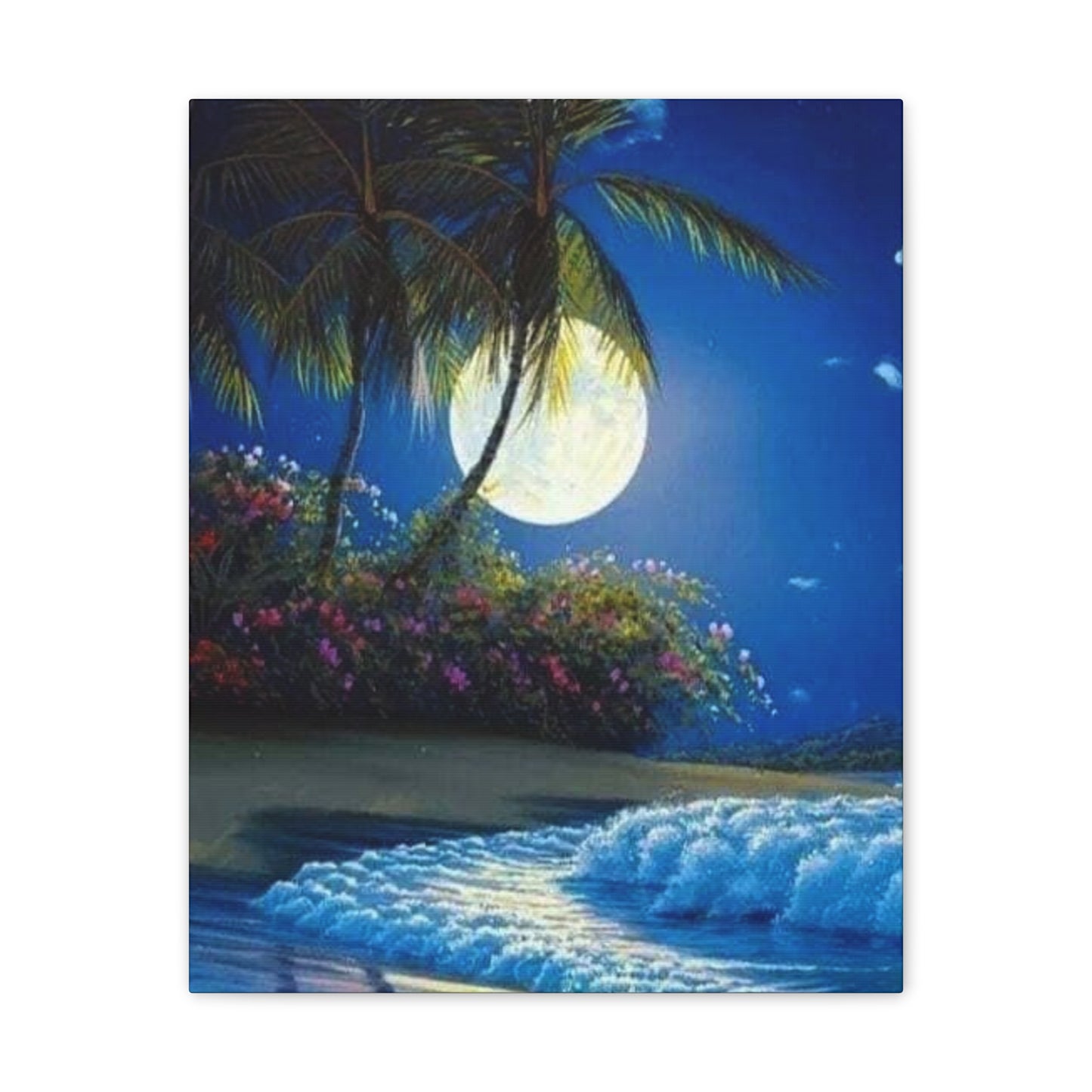 Desert Island Moon Light - Canvas Stretched, 0.75"