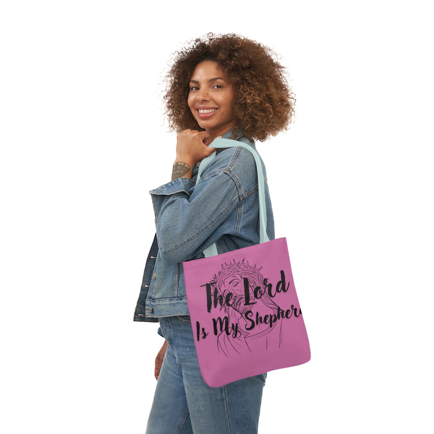 The Lord is My Shepherd - Canvas Tote Bag, 5-Color Straps - Religious