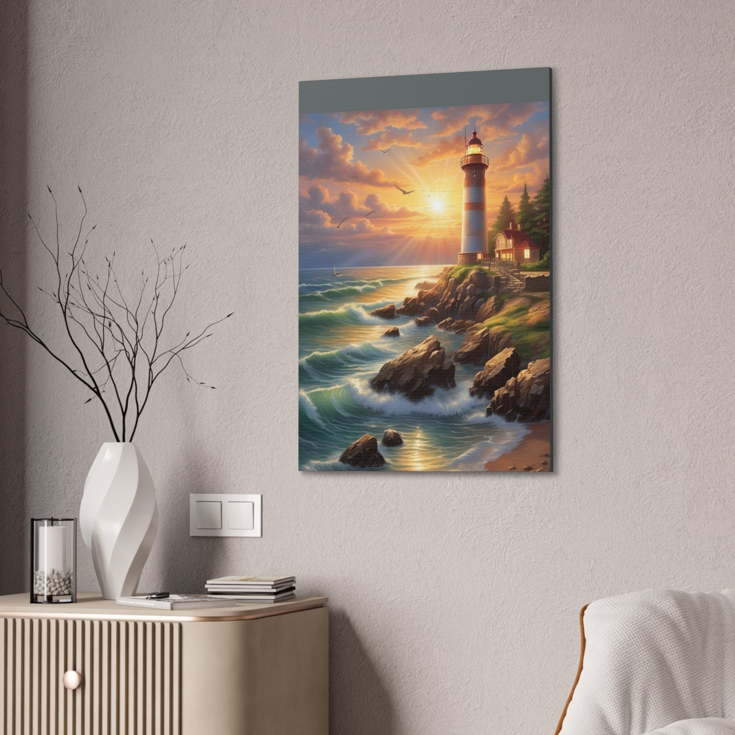 Light House - Canvas Stretched, 0.75"