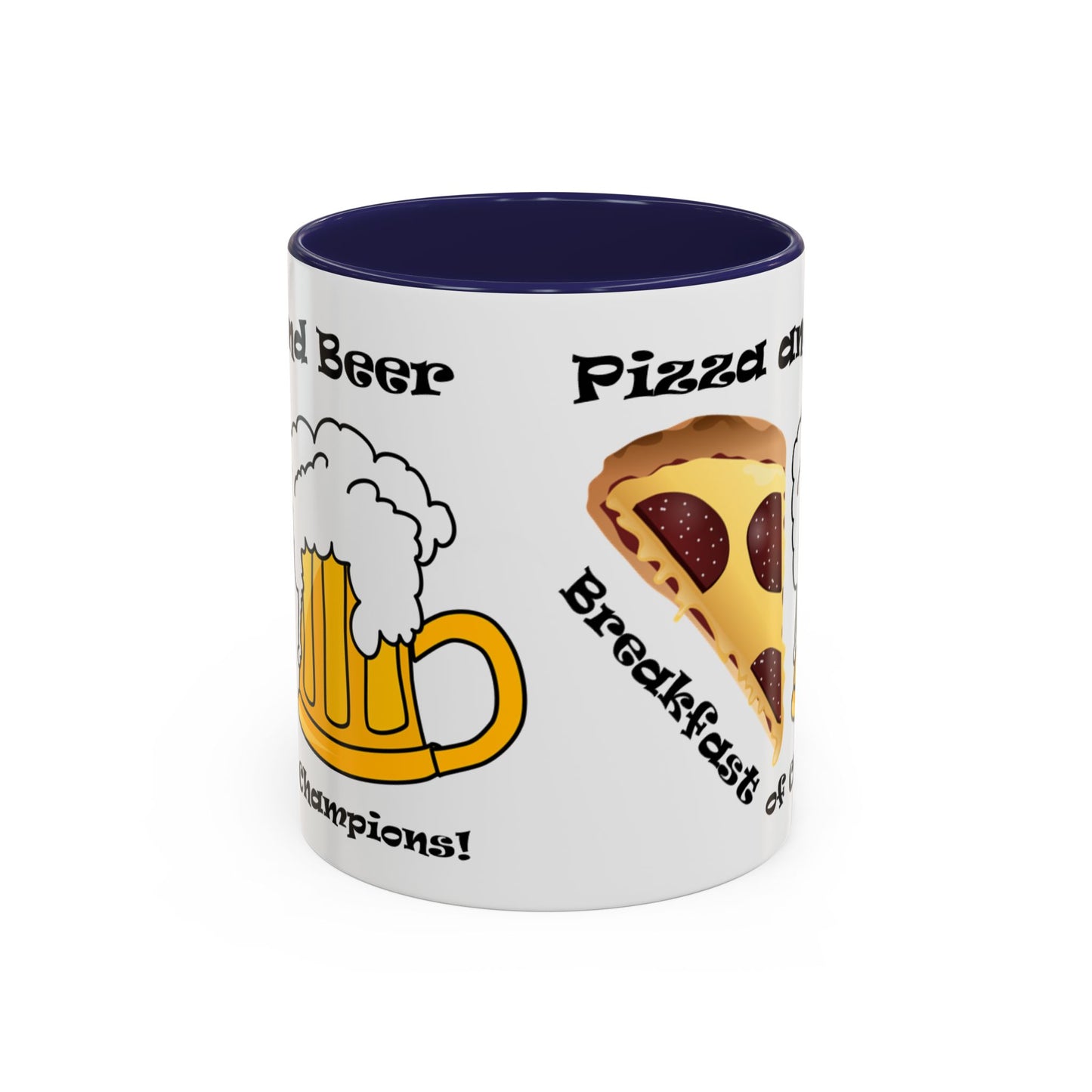 Pizza and Beer - Accent Coffee Mug (11, 15oz)