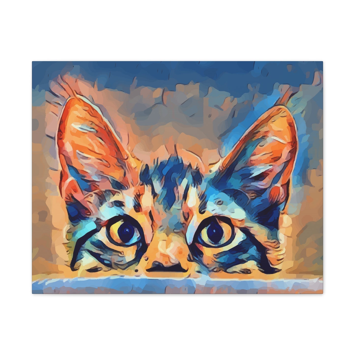 Spying Kitty - Canvas Stretched, 0.75"