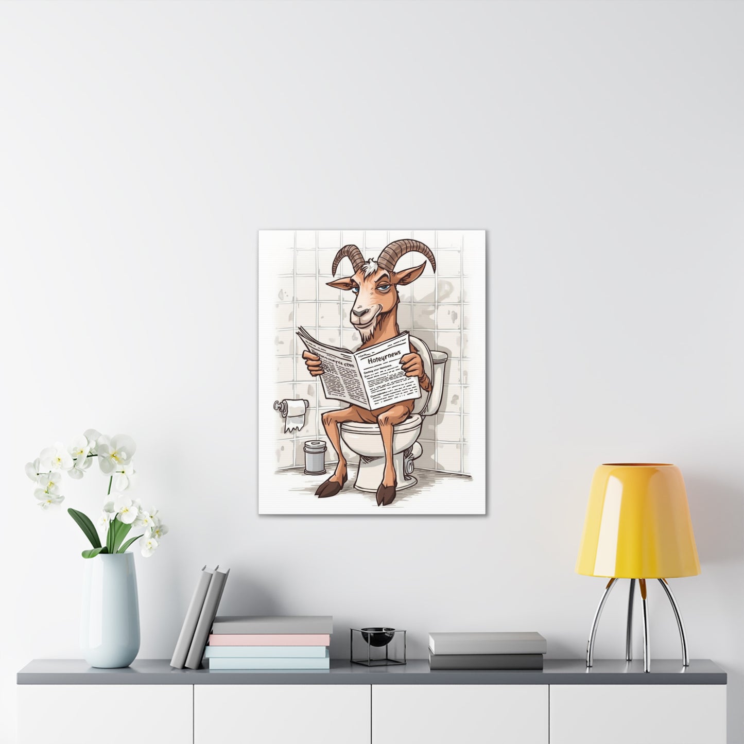 Billy on the can - Canvas Stretched, 0.75" - Wall Art 2026 - Bathroom Humor