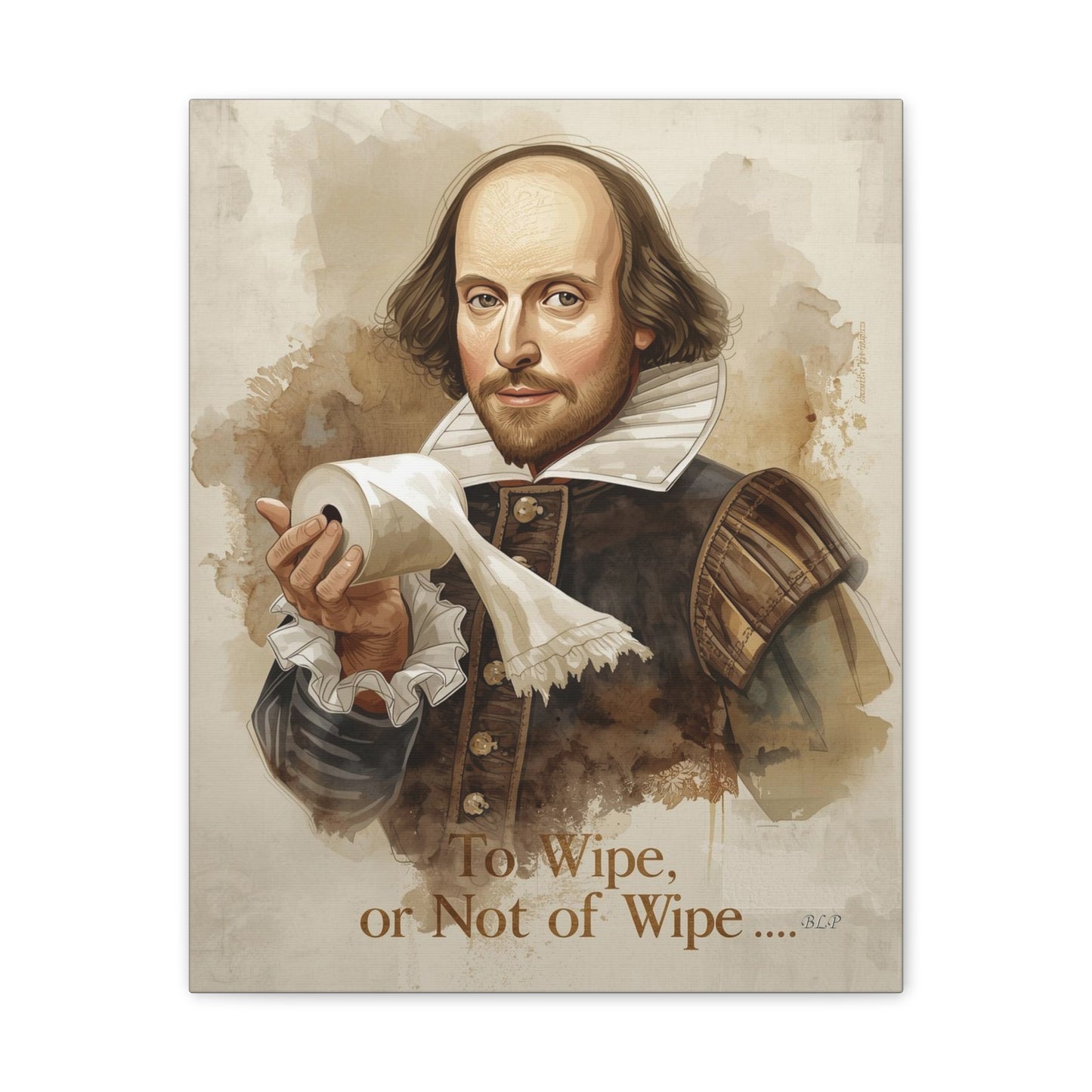 Shakespear - Canvas Stretched, 0.75" - 2026 Wall Art - Bathroom Humor