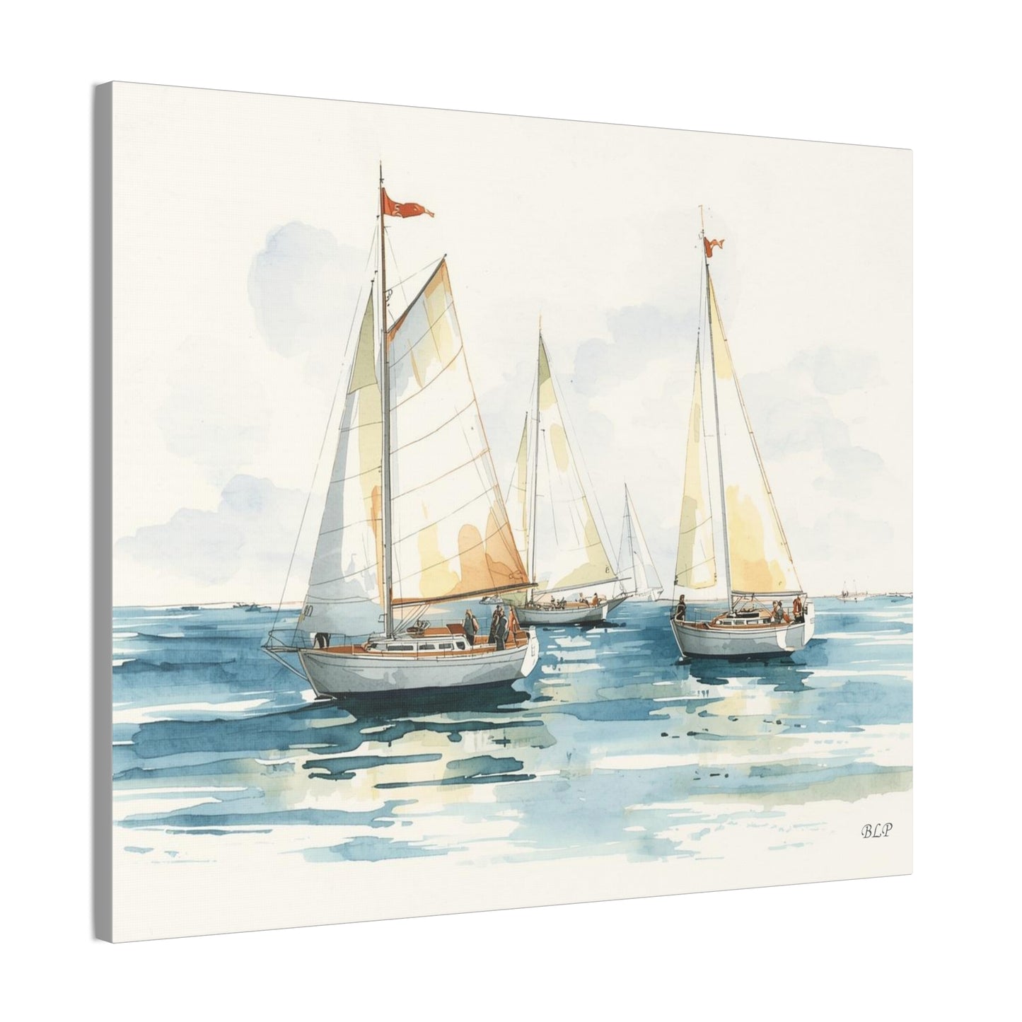 Sailboats - Canvas Stretched, 0.75" - Wall Art 2026 - Scenes
