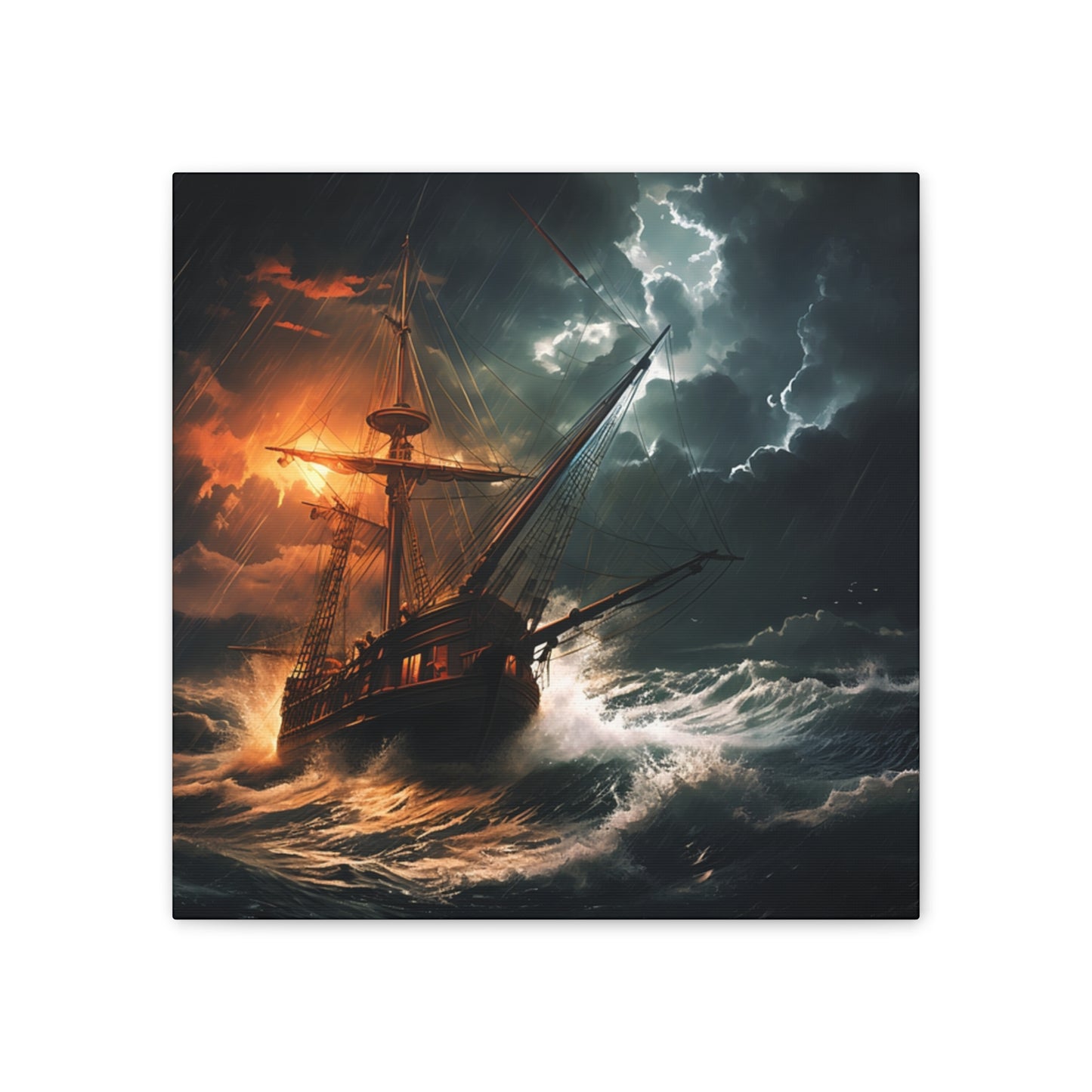 Sailing in the storm - Canvas Stretched, 0.75"