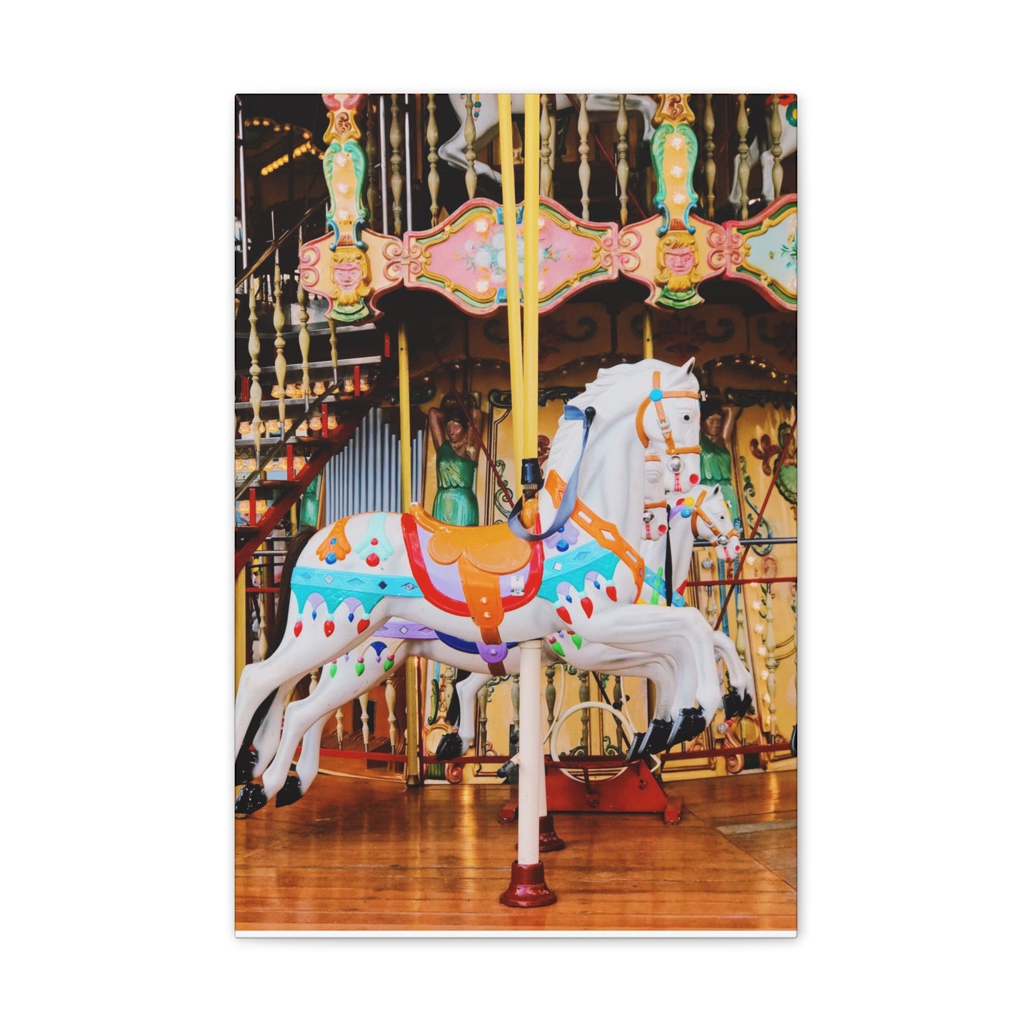 Carousel Horses - Canvas Stretched, 0.75"