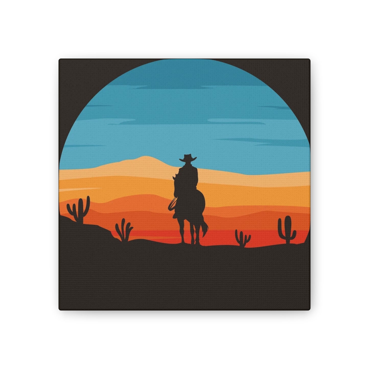 Cowboy on the Trail - Canvas Stretched, 0.75"