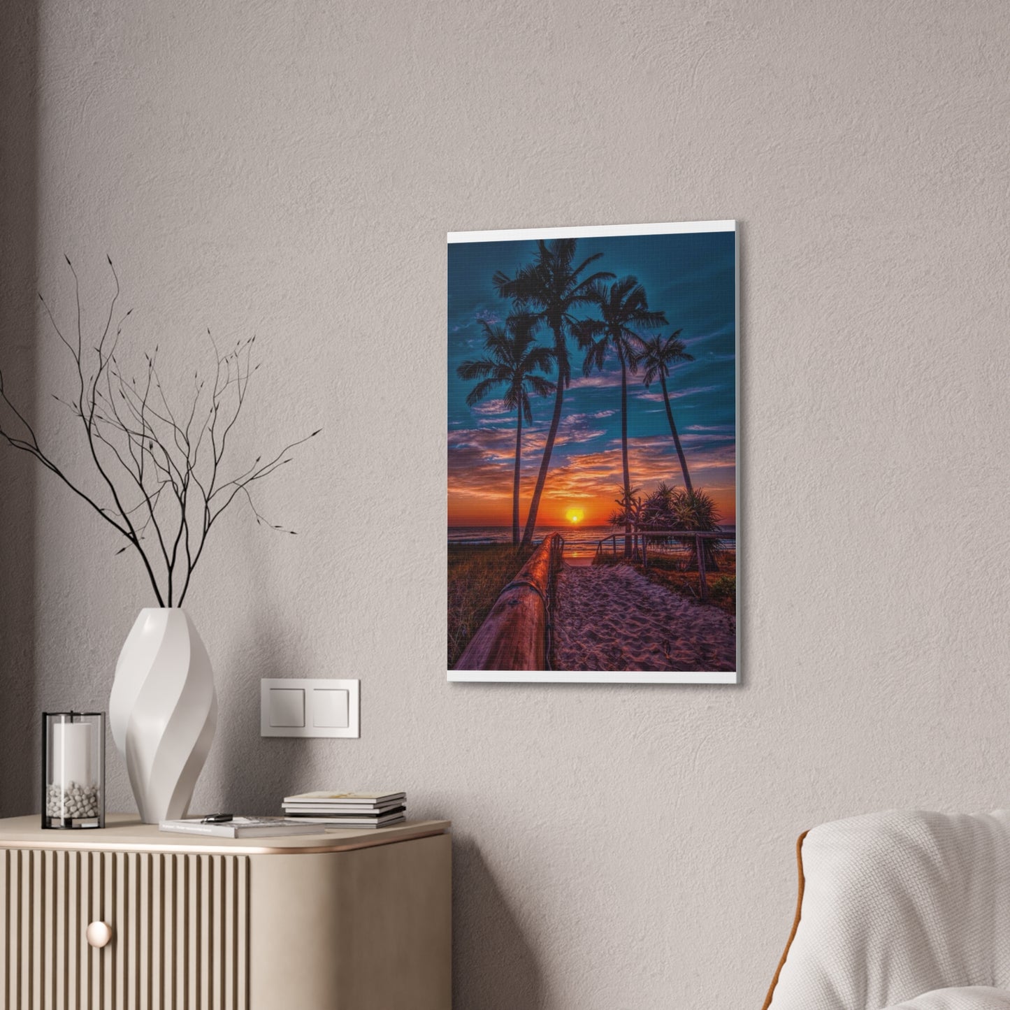 Sunset Palms - Canvas Stretched, 0.75"