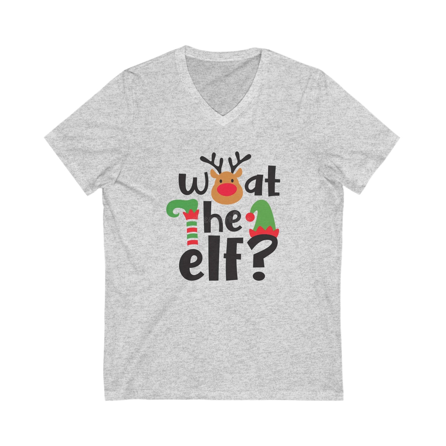 What the Elf - Unisex Jersey Short Sleeve V-Neck T-Shirt