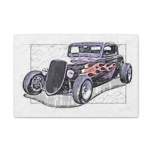 Hot Rod 1 - Canvas Stretched, 0.75" - Father's Day