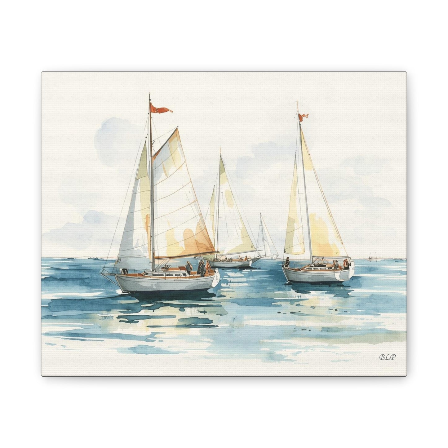 Sailboats - Canvas Stretched, 0.75" - Wall Art 2026 - Scenes