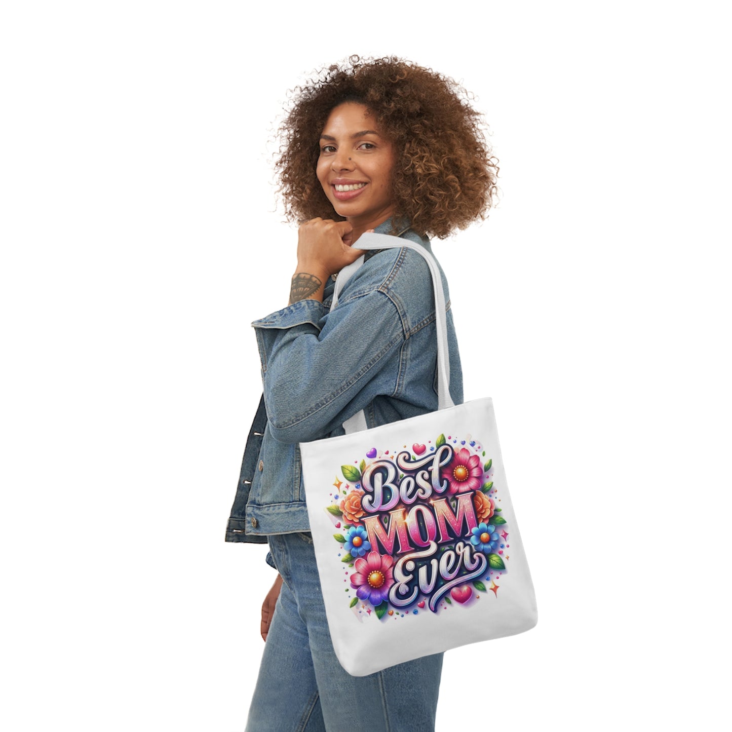 Best Mom Ever - Canvas Tote Bag, 5-Color Straps -  Mother's Day