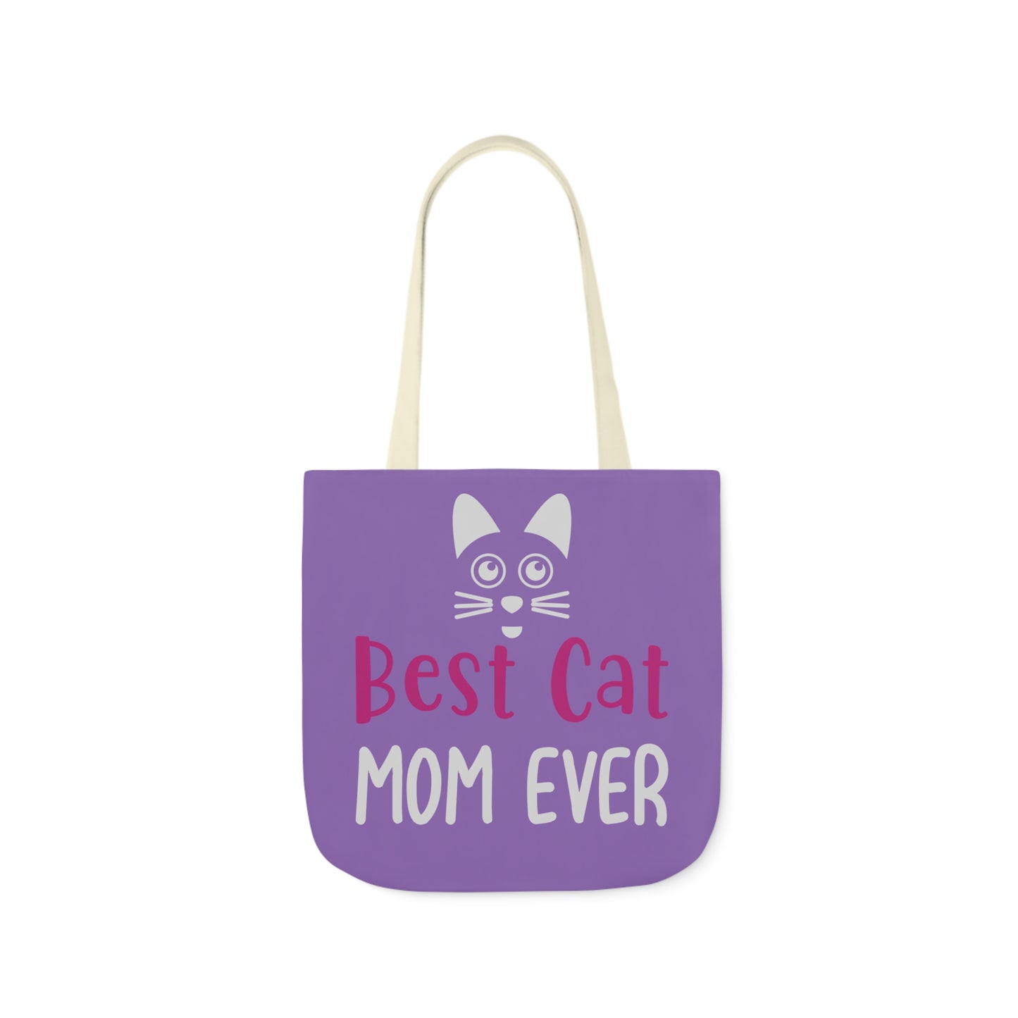 Best Cat Mom Ever - Canvas Tote Bag, 5-Color Straps - Mother's Day