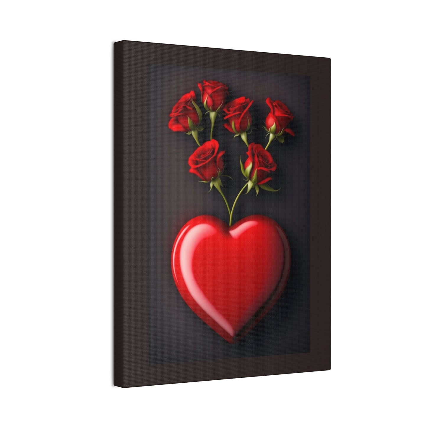 Heart and Roses - Canvas Stretched, 0.75" - Mother's Day