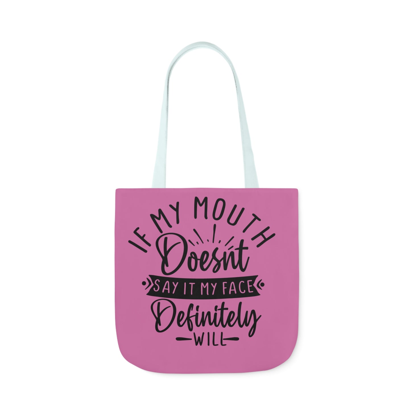 My Face Wil Say it - Canvas Tote Bag, 5-Color Straps