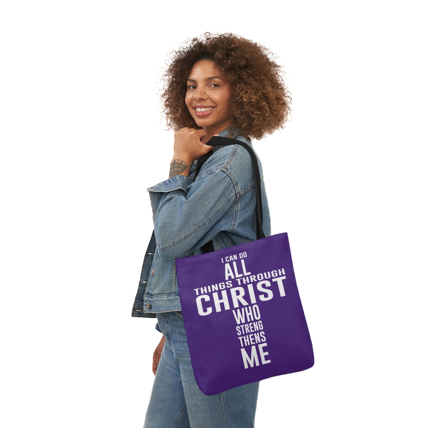 I can do - Canvas Tote Bag, 5-Color Straps - Religious