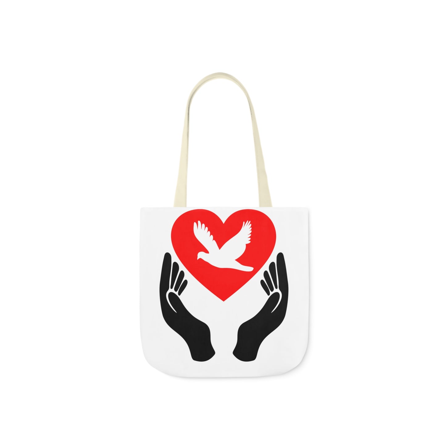 Heart and Hands - Canvas Tote Bag, 5-Color Straps