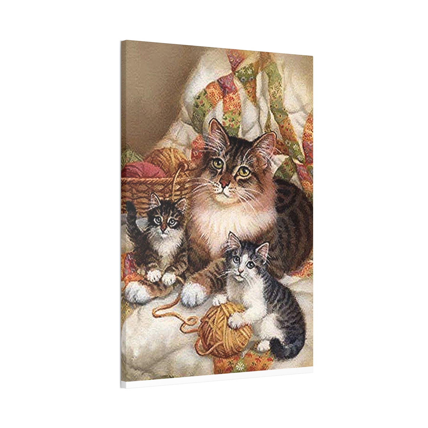 Kitty Family - Canvas Stretched, 0.75"