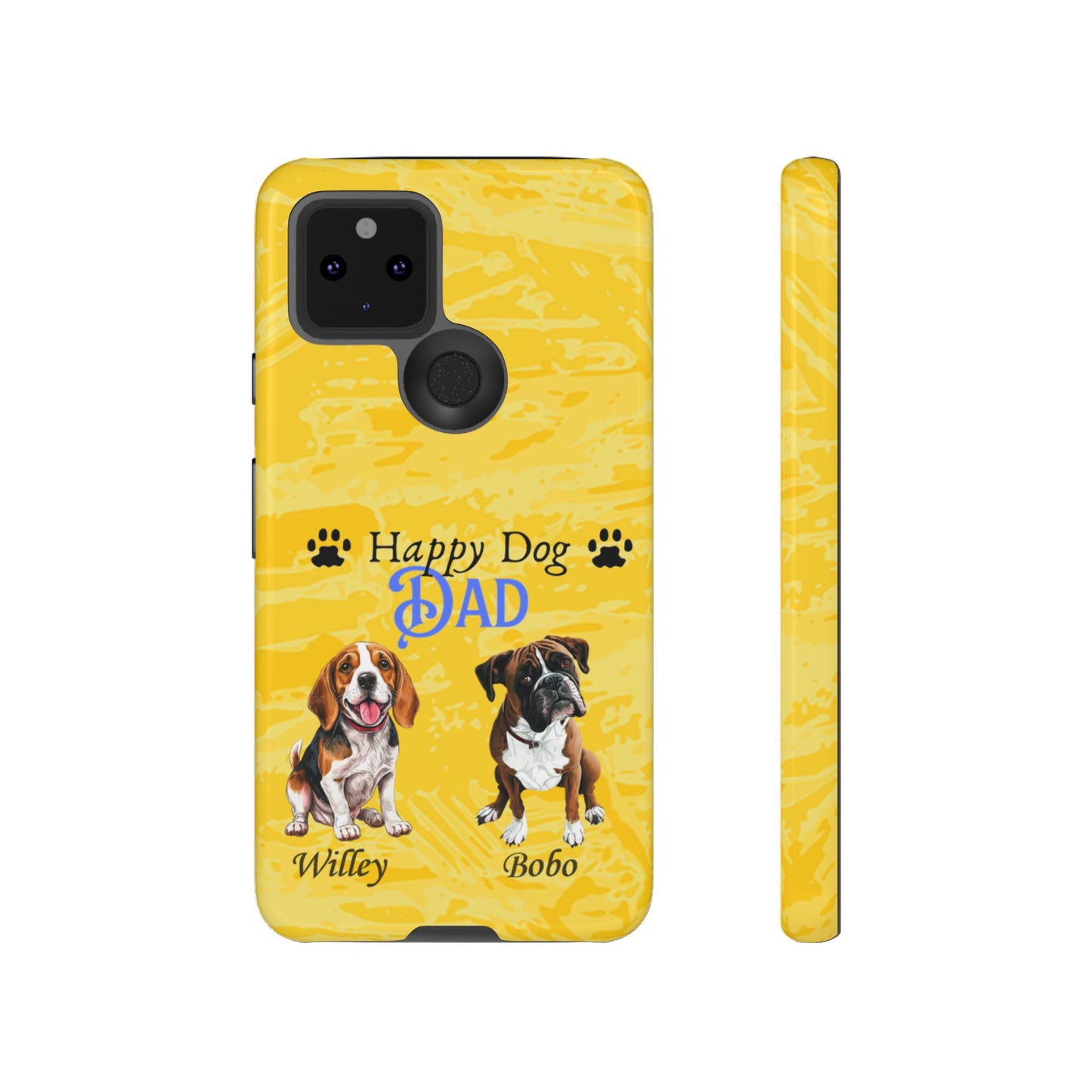 Happy Dog Dad - Personalized - Whimsical Phone Cases - Father's Day