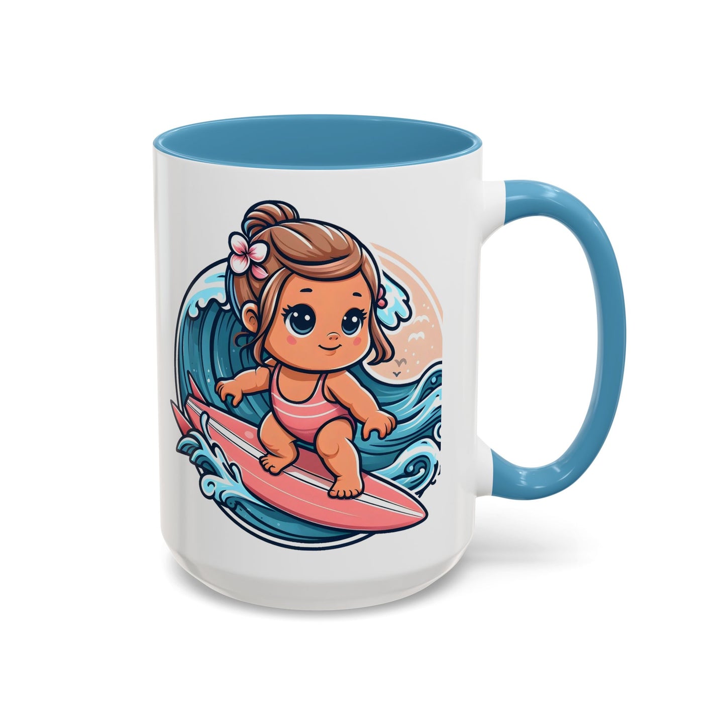 Little Surfer - Accent Coffee Mug (11, 15oz)