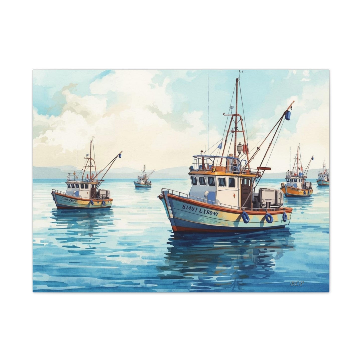 Fishing Fleet - Canvas Stretched, 0.75" - Wall Art 2026 - Scenes