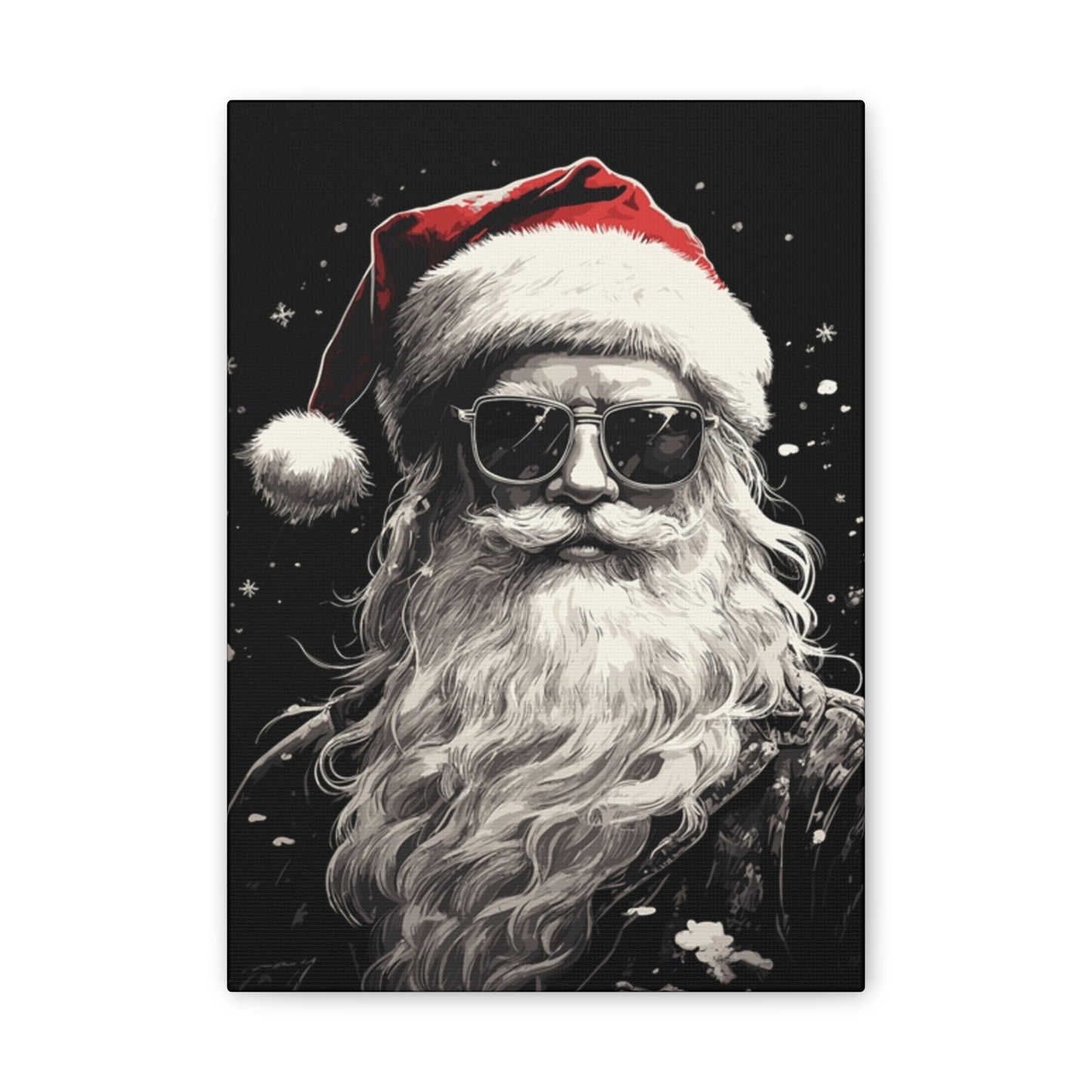 Hip Santa - Canvas Stretched, 0.75" - Christmas