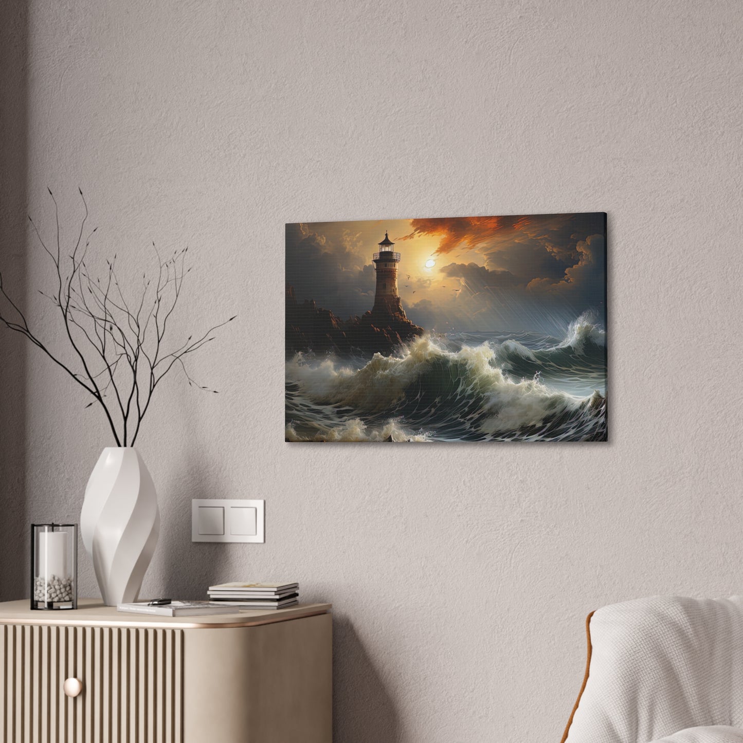 Light House - Canvas Stretched, 0.75"