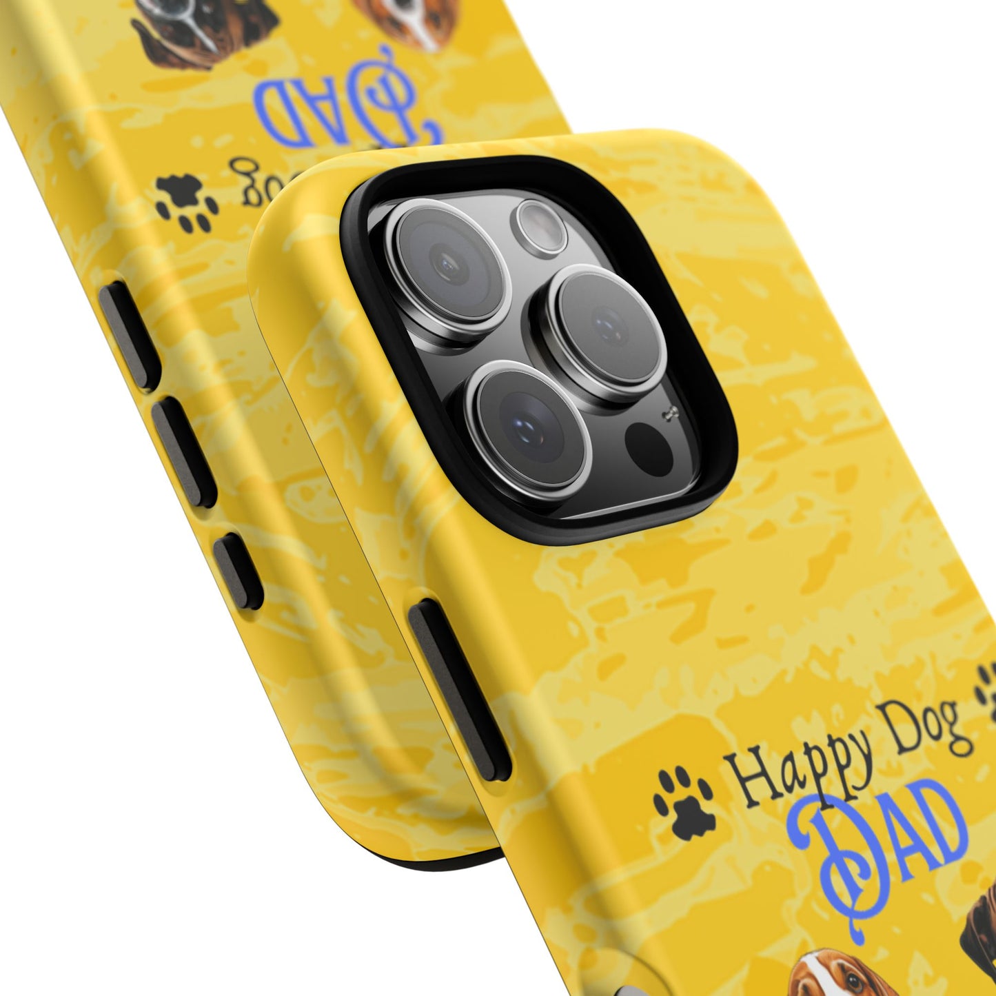 Happy Dog Dad - Personalized - Whimsical Phone Cases - Father's Day