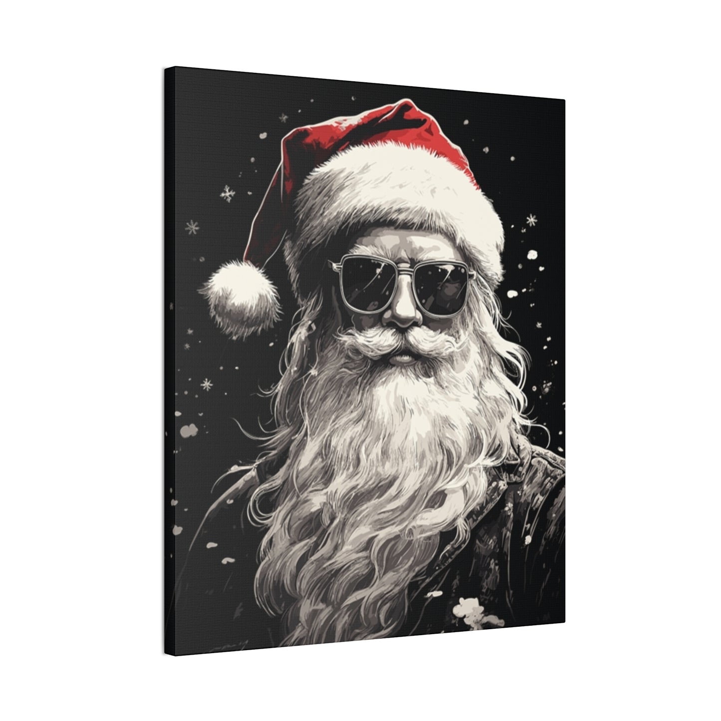 Hip Santa - Canvas Stretched, 0.75" - Christmas