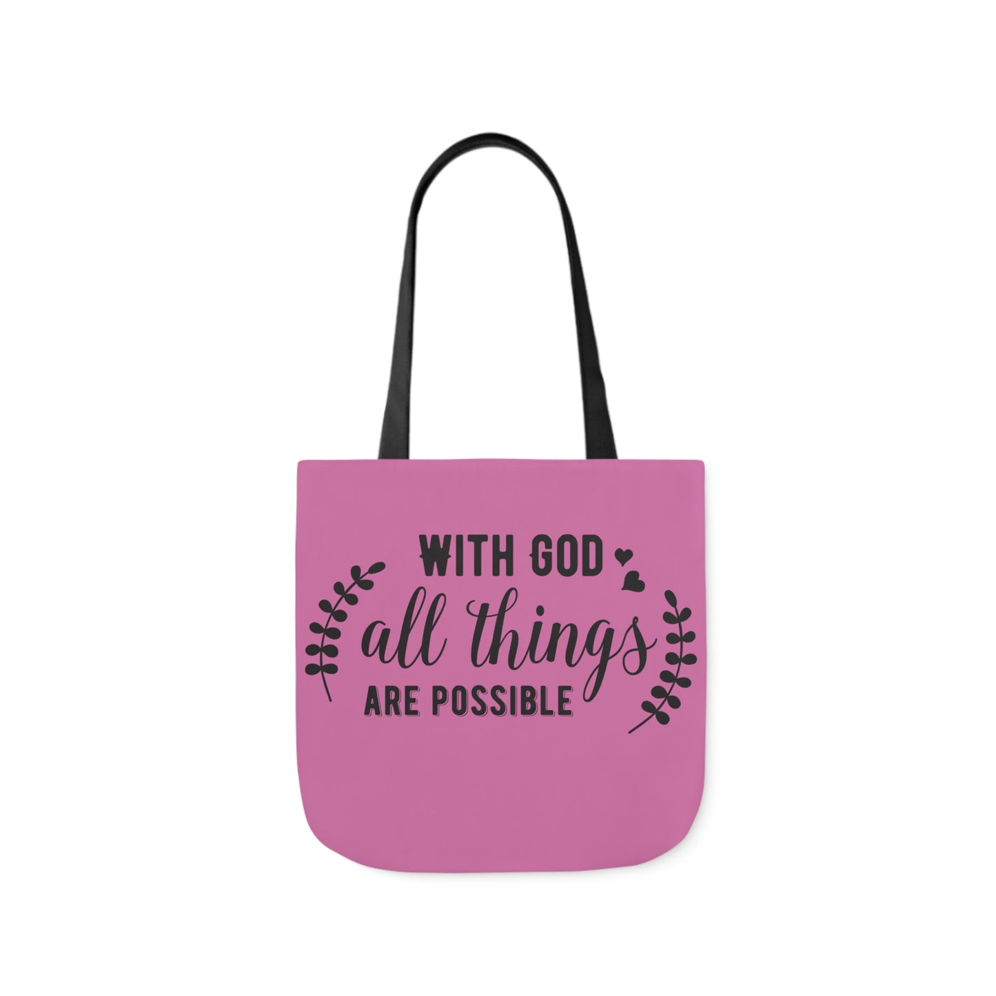 With God - Canvas Tote Bag, 5-Color Straps