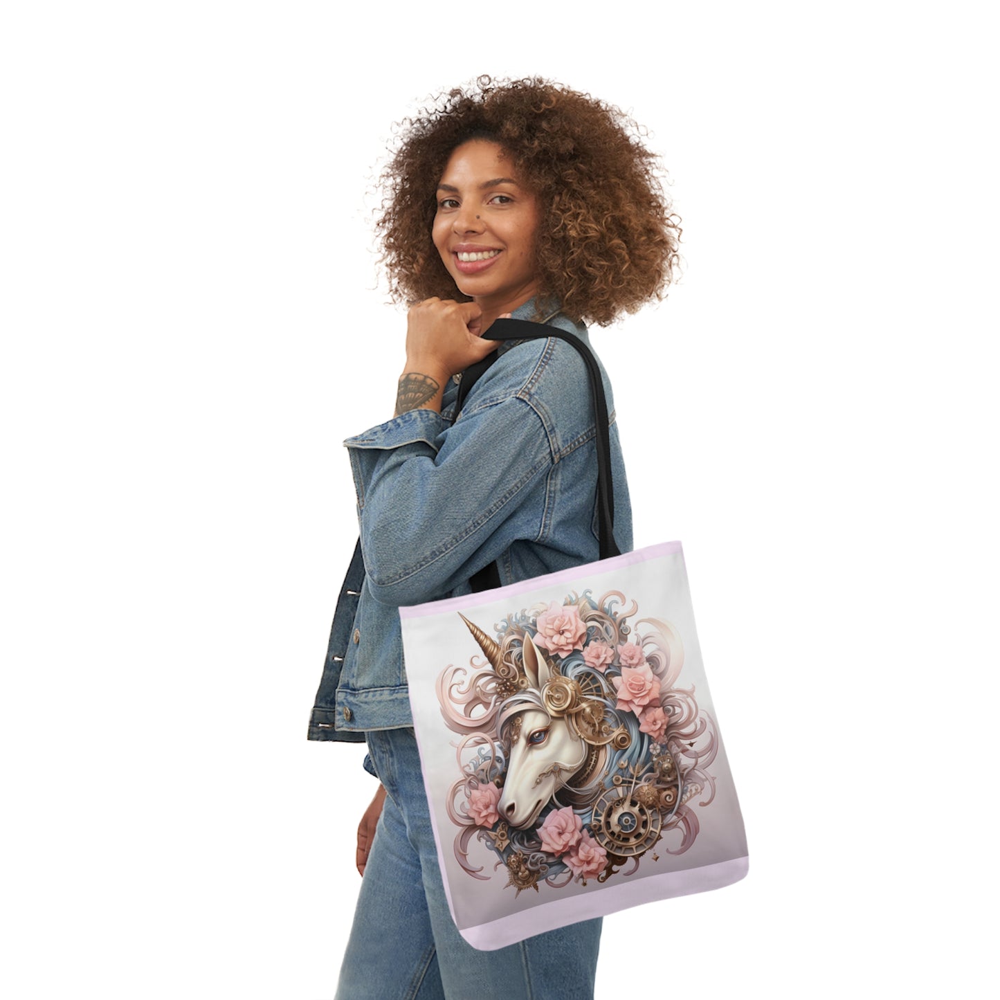 Unicorn - Canvas Tote Bag, 5-Color Straps