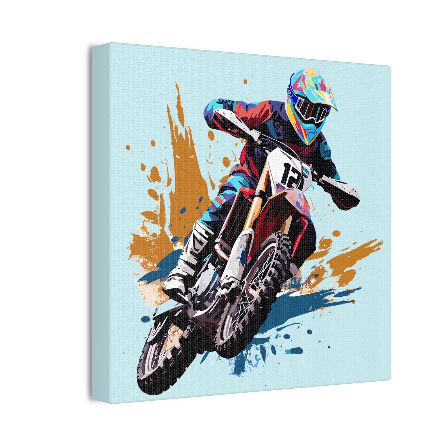 Moto Cross - Canvas Stretched, 0.75" - 2026 Wall Art - Sports
