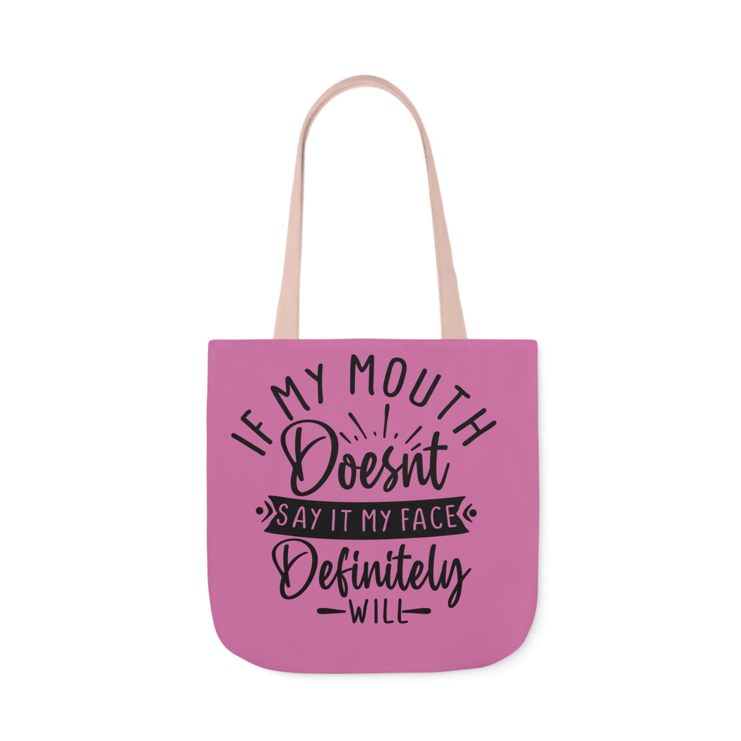 My Face Wil Say it - Canvas Tote Bag, 5-Color Straps