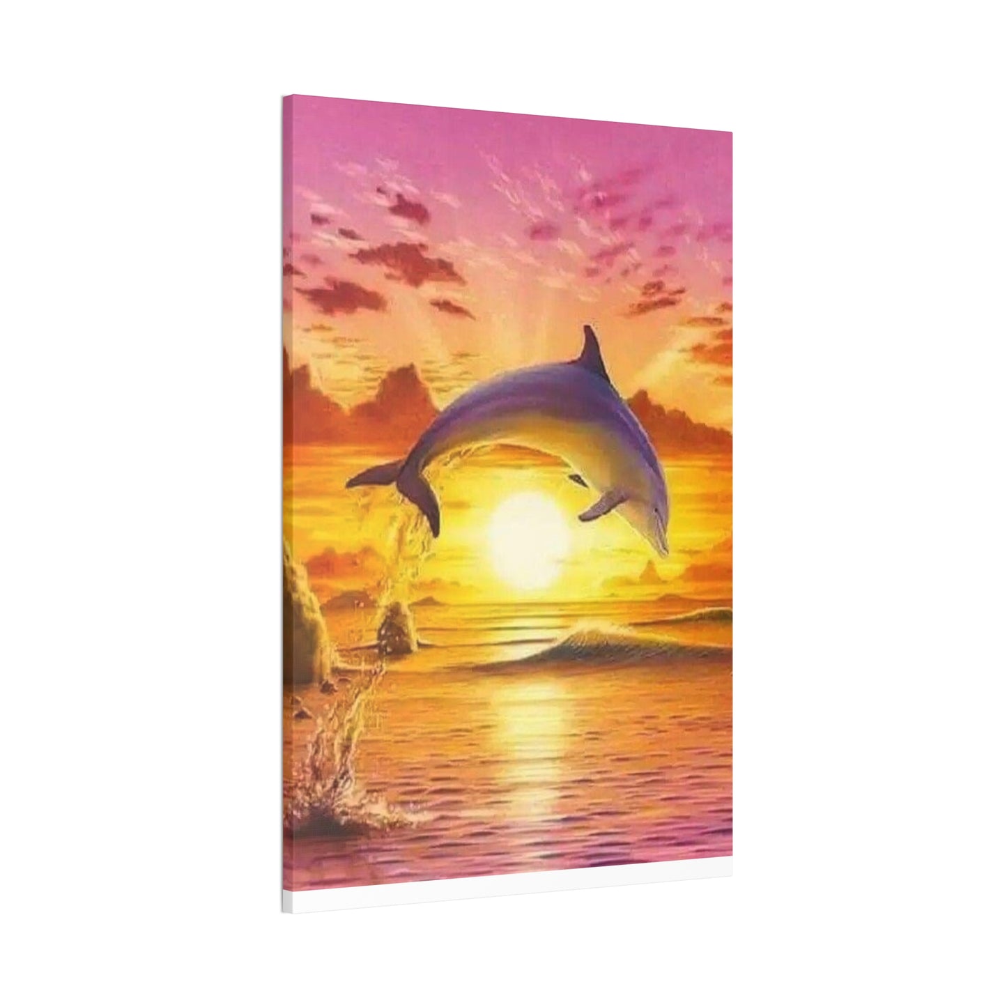 Dolphin - Canvas Stretched, 0.75"