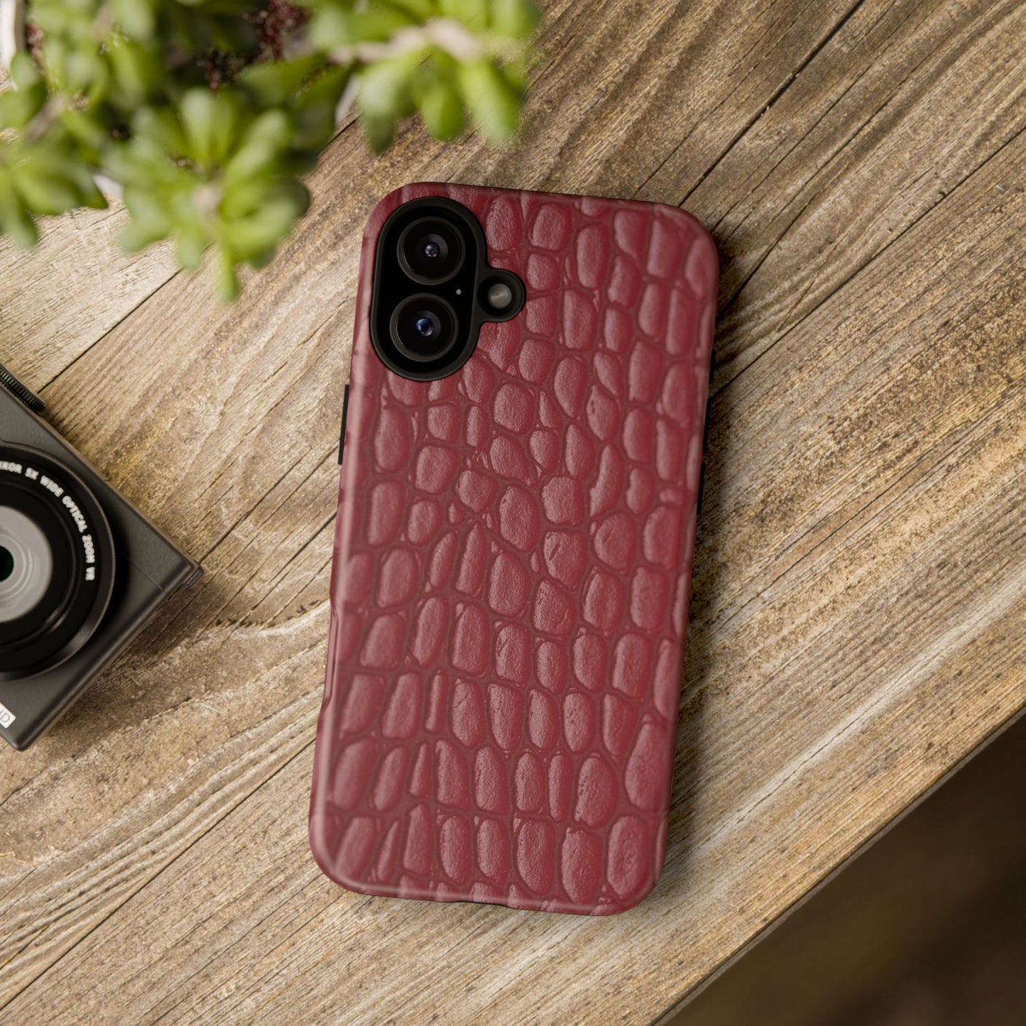 Red Leather - Tough Cases - Whimsical Phone Cases