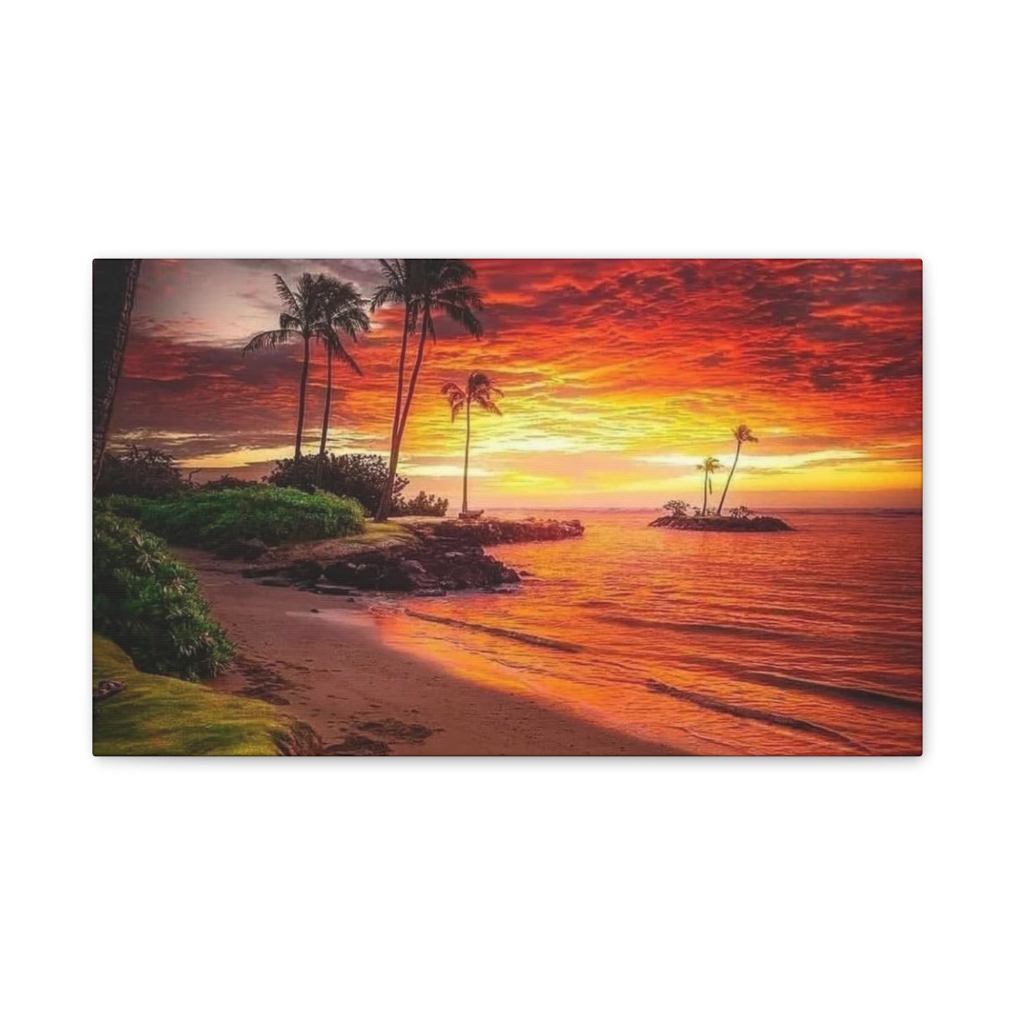 Sunset Island - Canvas Stretched, 0.75"