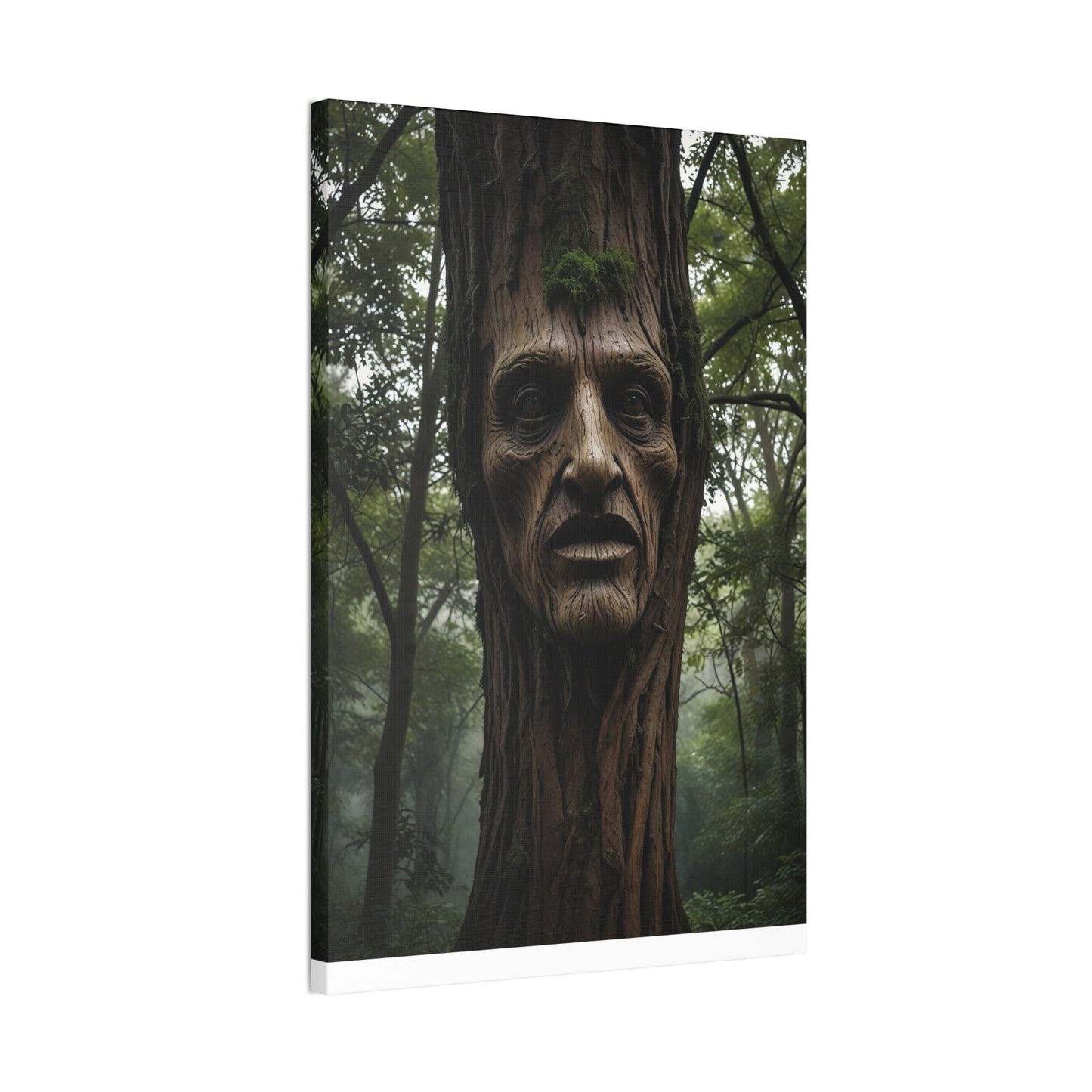 Face in the tree - Canvas Stretched, 0.75"