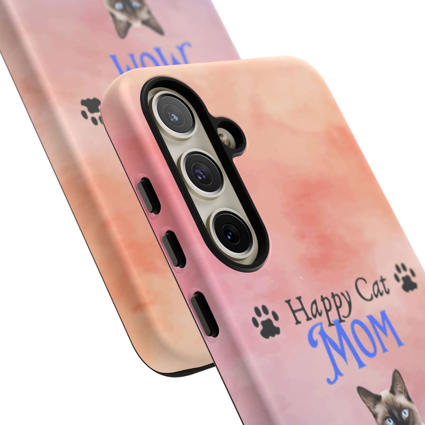 Happy Cat Mom - Personalized - Whimsical Phone Cases - Mother's Day