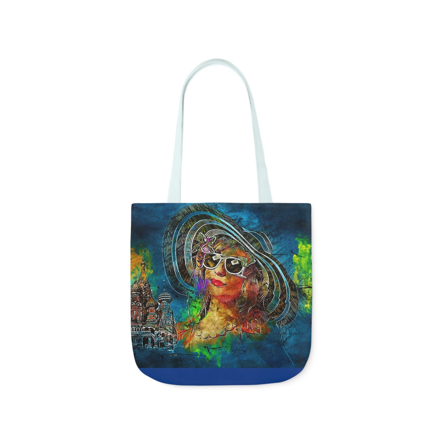 Russian Woman - Canvas Tote Bag, 5-Color Straps