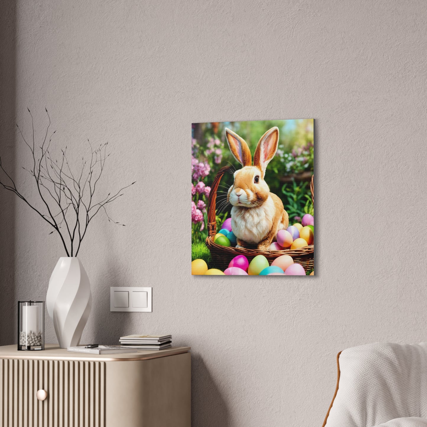 Easter Bunny - Canvas Stretched, 0.75" - 2026 Wall Art - Holidays