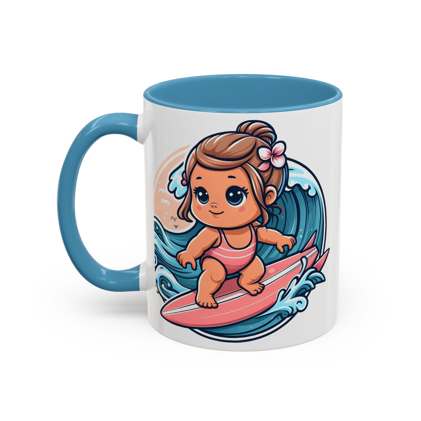 Little Surfer - Accent Coffee Mug (11, 15oz)